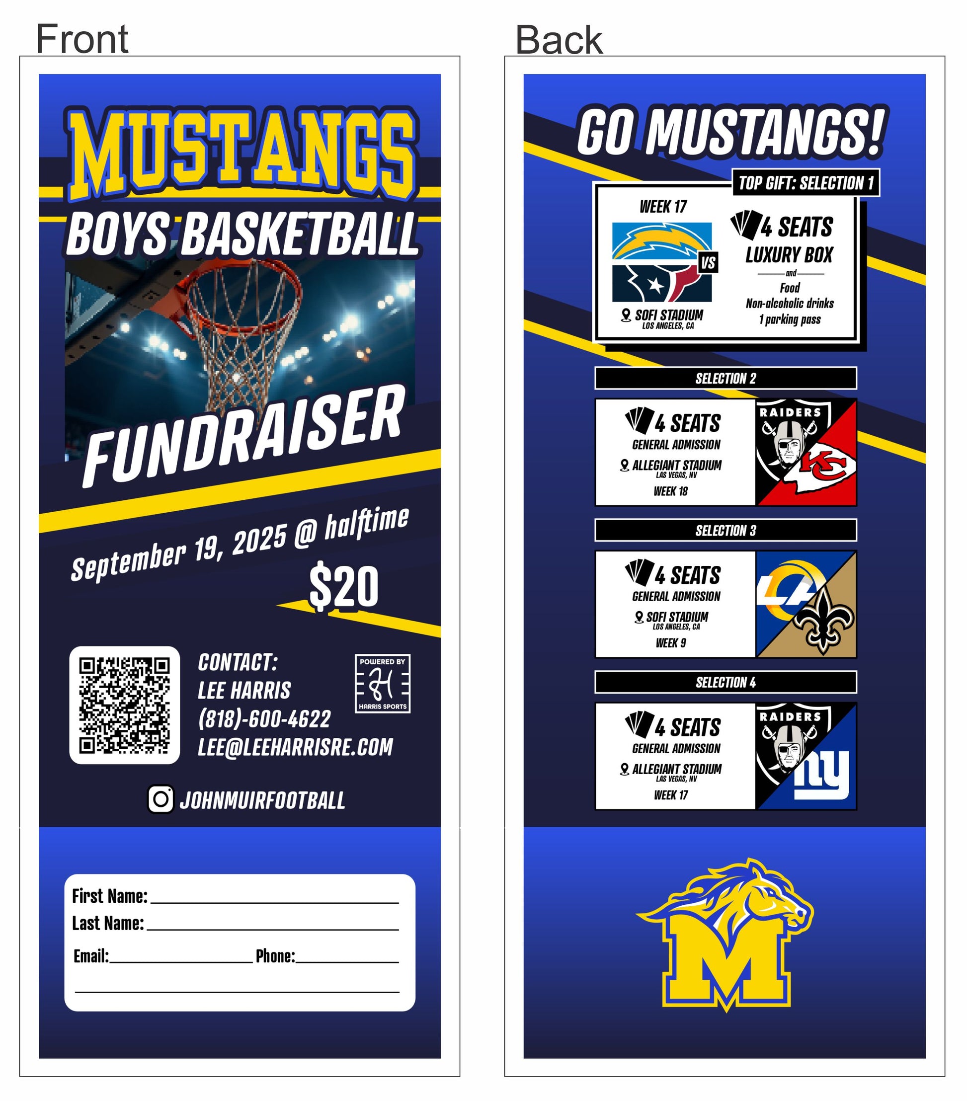 Mustangs Basketball (Boys) Donation