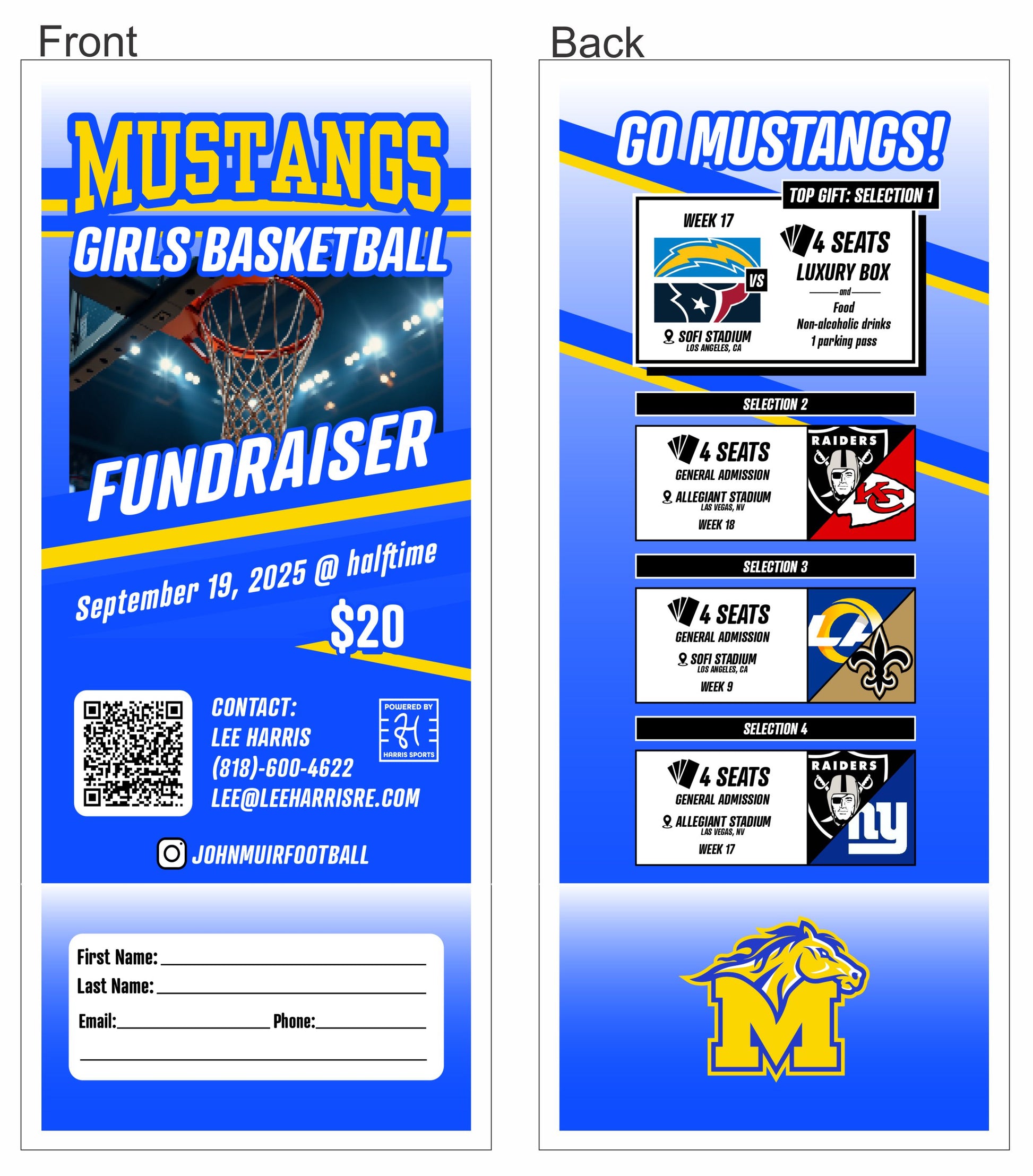 Mustangs Basketball (Girls) Donation