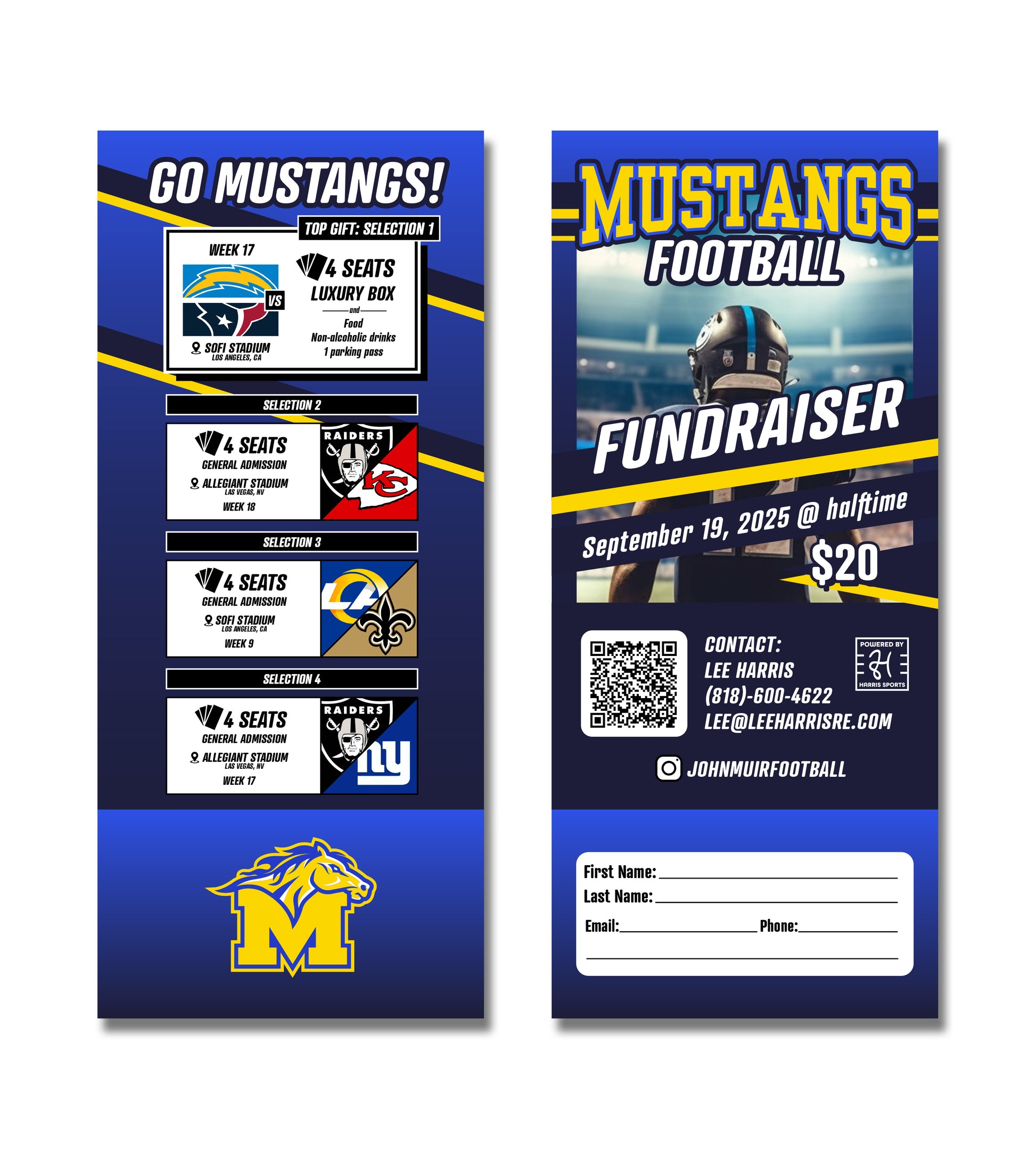 Mustangs Football Donation